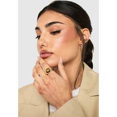 Brown Rings boohoo Womens Gemstone Chunky Ring - Brown