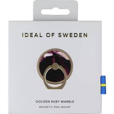 Magnetic Ring Mount Grip Stand Golden Ruby Marble