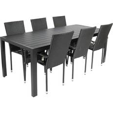 Havemøbelsæt Havemøbler Catania/Ancona Havemøbelsæt, 1 borde inkl. 6 stole
