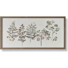 Art for the Home Autumn Falls Stitched Grey Framed Art 80x40cm