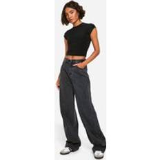 Boohoo Women Jeans boohoo High Waisted Wide Leg Jeans - Black