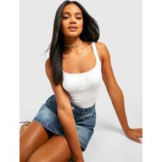 Boohoo Shapewear & Under Garments boohoo Womens Strappy Square Neck Bodysuit - White