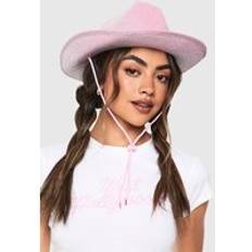 Boohoo Hats boohoo Womens Glitter Cowboy Hat - Pink