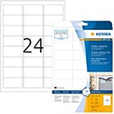 Herma Töjbara Självhäftande Väderbeständiga Folieetiketter 63.5 x 33.9 mm Vitt