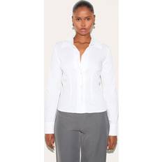 PrettyLittleThing Fitted Long Sleeve Shirt - White