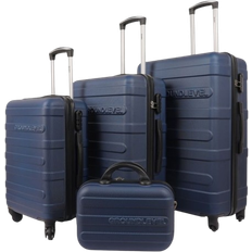 Groundlevel Regency Hard Shell Luggage Set of 4 - Navy