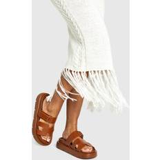 Brown Sandals boohoo Womens Block Double Strap Sandal - Brown