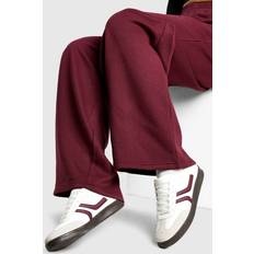 Trainers boohoo Womens Contrast Stripe Brown Sole Trainers - Red