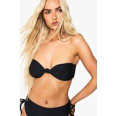 Boohoo Swimwear boohoo Womens Swimwear Essentials Fuller Bust Bandeau Bikini Top - Black