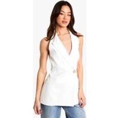 White - Women Vests boohoo Womens Tall Longline Waistcoat - White