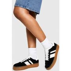 Black Trainers boohoo Womens Platform Sole Chunky Trainers - Black