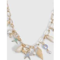 Blue Necklaces boohoo Womens Turquoise Starfish Detail Charm Necklace - Blue