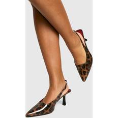 Multicoloured Heels & Pumps boohoo Womens Wide Fit Low Stiletto Slingback Court Shoe - Multi