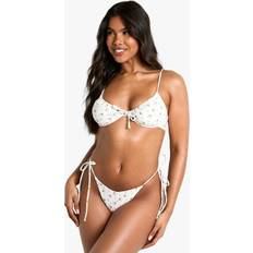 Yellow Swimwear boohoo Womens Ditsy Floral Underwire Bikini Top - Yellow