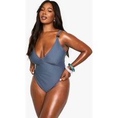 Sportswear Garment Swimsuits boohoo Womens Plus Bead Trim Swimsuit - Grey