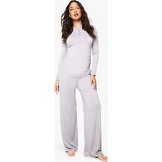 boohoo Womens Maternity Button Down Nursing Lounge Set 12