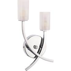 Glass Wall Lights Endon Alexia Chrome Wall light