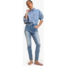 Boohoo Skinny Jeans boohoo Womens The Petite High Waist Skinny Jean - Blue