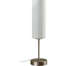 Lindby Felice Satin Nickel/White Table Lamp 46cm