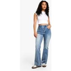 Flare Jeans boohoo Womens The High Waist Flared Jean - Blue
