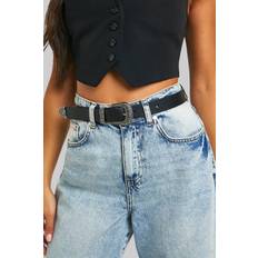 Women Accessories boohoo Womens Buckle Belt - Black