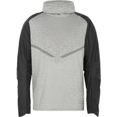 Nike High Collar T-shirts Nike Men's SS22 Colorblock Breathable High Collar Stripe Long Sleeves - Black/Gray