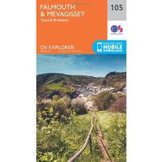 Geography Books OS Explorer Map (105) Falmouth and Mevagissey, Truro and St Mawes