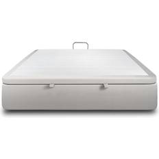 Lits Continentaux Sommier Coffre Velours Gris Clair 160x200 Lit Continental