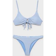 XS Bikinis Children's Clothing Mango Bikini With Textured Bow Sky Blue
