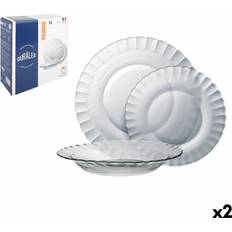 Diskmaskinsvänliga Serviser Duralex Picardie Transparent 12-delars Set Servis
