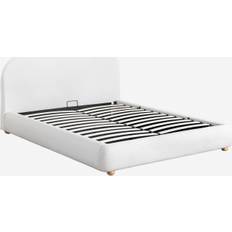 Sklum Cama Con Canapé Abatible Tapizada Winselet Borreguito Blanco Marfil 160 x 200 cm Frame Bed