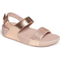 Microfiber Sandals Fitflop Lulu Crystal Back-Strap Sandal - Rose Gold