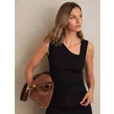 Reiss Outerwear Reiss Jody Stretch-Cotton Ribbed Asymmetric Vest