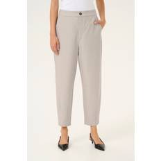 Dam - Ull Byxor Kaffe KAesther Byxor - Feather Gray Melange Pinstripe