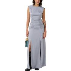 Gestuz Bianca Ruched Slit Dress - Grey Blue
