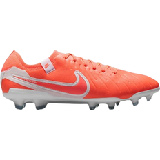 Men - Orange Football Shoes Nike Tiempo Legend 10 Pro FG Low Top - Hot Lava/White
