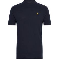 Lyle & Scott Linne T-shirts Lyle & Scott Linen Blend Knitted T-Shirt Marinblå