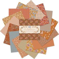 OEKO-TEX Fabrics Tilda Creating Memories Autumn Charm Pack 100% Cotton 32 Floral Fabric Squares Fabrics Orange