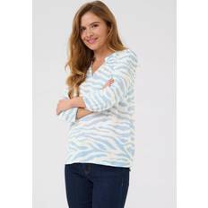 3XL Blouses Kaffe Edita Amber Printed Blouse - Soft Chambray