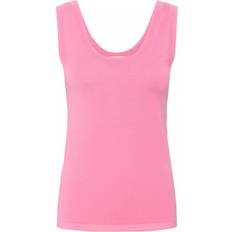 Rose Gold - Women Tank Tops Soaked in Luxury Spina Ribbed Tank Top - Pink
