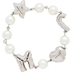 Marc Jacobs Metal Bracelets Marc Jacobs The Mj Balloon Pearl Bracelet - Silver