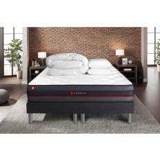 Ensembles de Lit Ensemble Matelas Sommier Regen 200 x 200 cm Noir