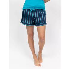 Natural Pyjamas Cyberjammies Marina Stripe Pyjama Shorts - Navy