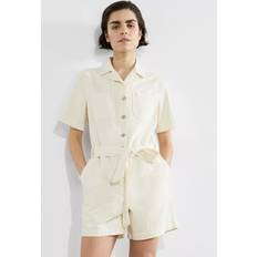 Brown - Playsuits Jumpsuits & Overalls French Connection Dana Denim Playsuit - Ecru