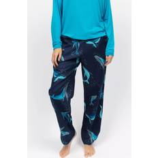 Marina Whale Print Pyjama Bottoms - Navy