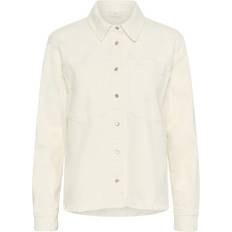 Kaffe Dame Skjorter Kaffe Kawhitney Denim Shirt Bluser - Off White Denim