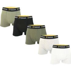 FARAH Herr Underkläder FARAH Mens Renzo Boxer Shorts - Khaki Green/White/Black/Grey