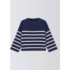 Pinide Striped Cotton Knit Jumper - Navy/White