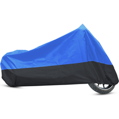 Motorcycle Covers Unique Bargains 180T Motorcycle Cover Scooter Rain Dust UV Protector - Blue/Black