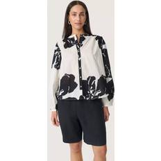 Soaked in Luxury Bluser Soaked in Luxury Sljoanne Shirt - White Mega Flower
